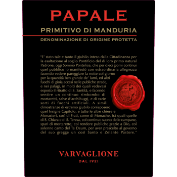 Varvaglione Papale Primitivo di Manduria